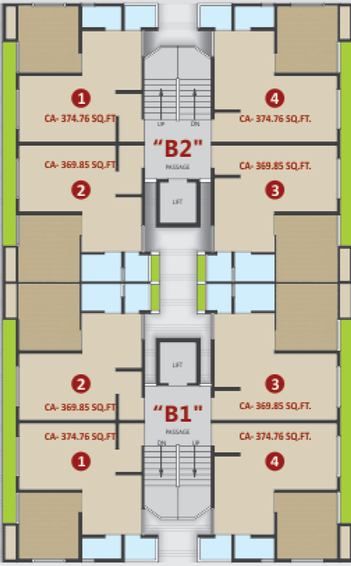 Floor Plan of Sai Ayodhya Nagri in Dindoli, Surat - Image 39301