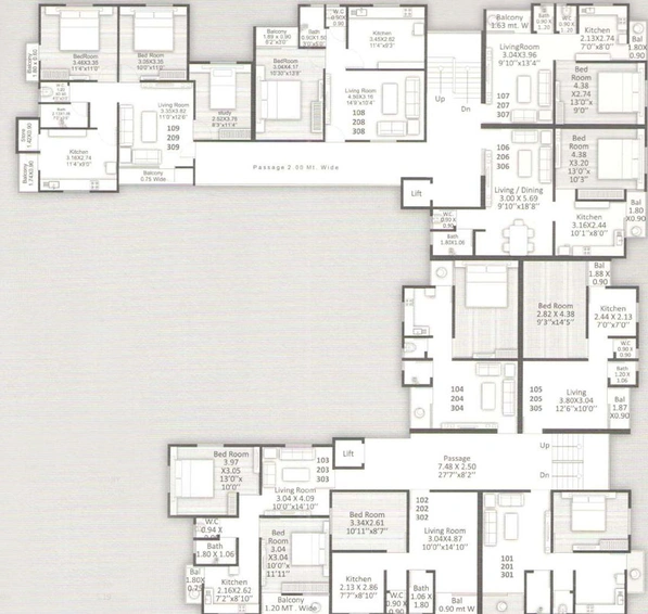Floor Plan of Krishna Pranami Complex in Pratap Nagar, Vadodara - Image 34261
