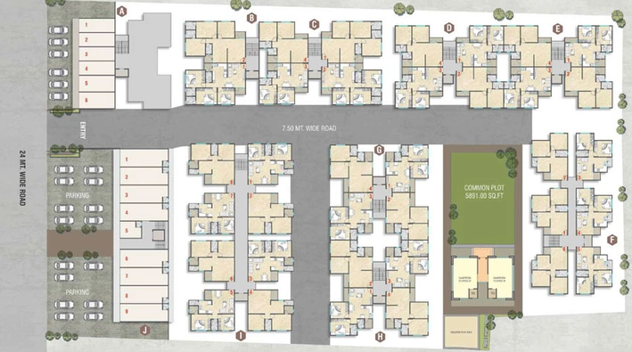 Master Plan of Shiv Aashray Residency in Chhani, Vadodara - Image 34401