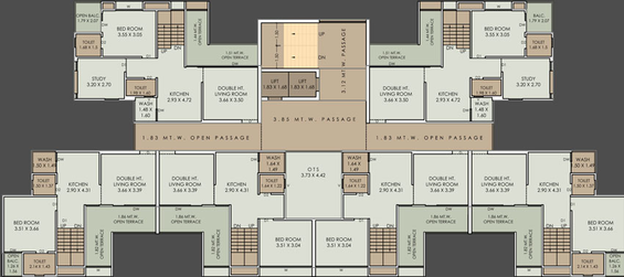 Floor Plan of Trisha Rudraksh in Kareli Baug, Vadodara - Image 34527