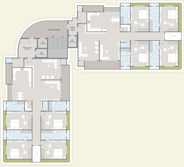 Floor Plan of Kasper Woods in New Alkapuri, Vadodara - Image 34597