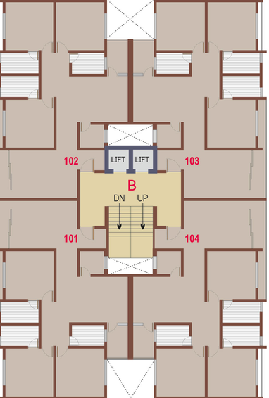 Floor Plan of Seven Star Taiba Platinum in Tandalja, Vadodara - Image 34688