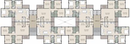 Floor Plan of Vision Fortune Skyline in Kalali, Vadodara - Image 79864