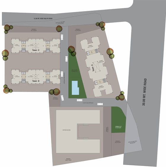 Master Plan of Vision Fortune Skyline in Kalali, Vadodara - Image 79865