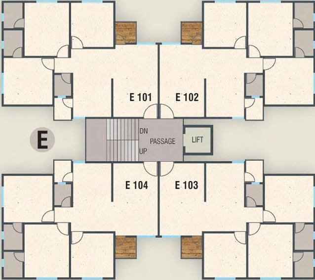 Floor Plan of Arch The Florence in Bhayli Road, Vadodara - Image 34831