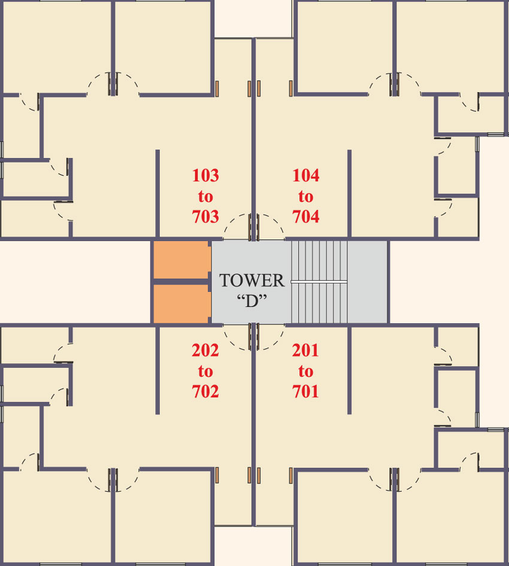 Floor Plan of Imperia Al Makkah Towers in Tandalja, Vadodara - Image 82986