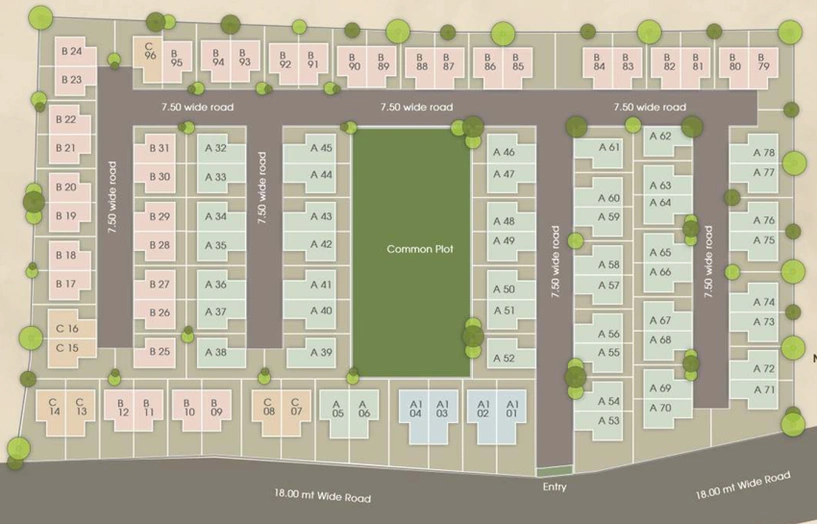 Master Plan of Hari Shivam Bungalows in Kalali, Vadodara - Image 35043