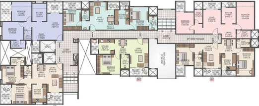 Floor Plan of Royal Hill Crest 2 in Ravet, Pune - Image 26060