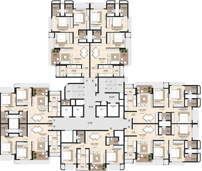 Floor Plan of Lodha Panache in Hinjewadi, Pune - Image 26258