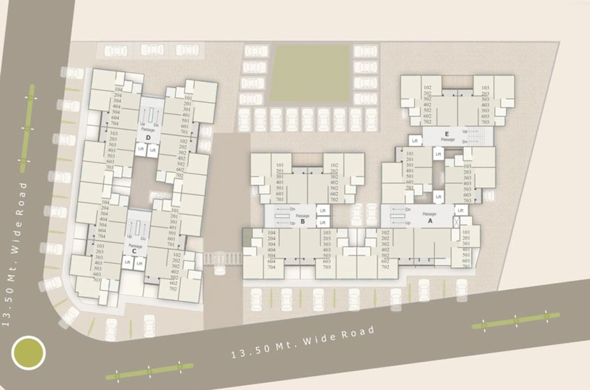 Master Plan of Kamdhenu Complex in Kareli Baug, Vadodara - Image 35239