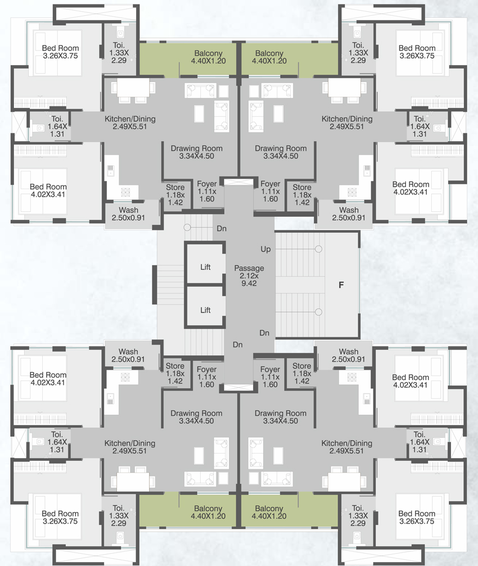 Floor Plan of Orbit Posh Pavilion in Atladara, Vadodara - Image 35327