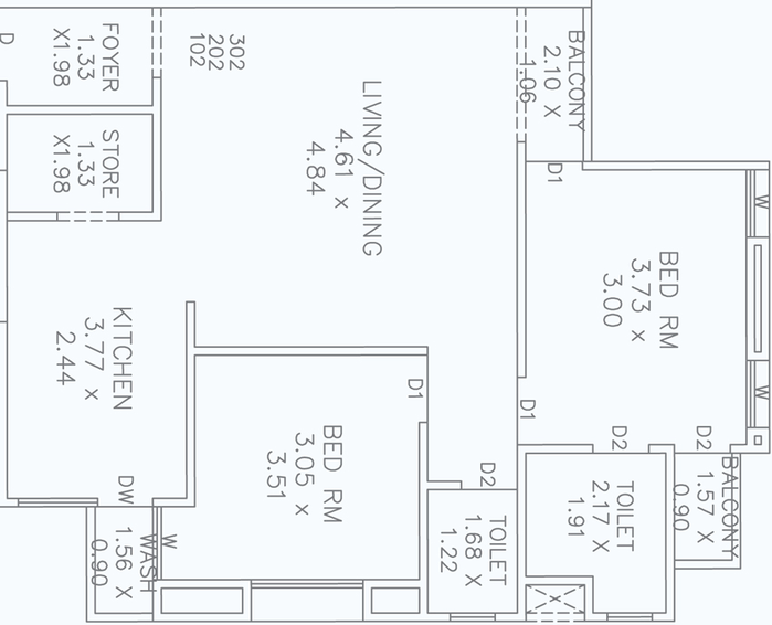 2 BHK Flat in Rudraksh Harmony in Chhani, Vadodara - Image 465611