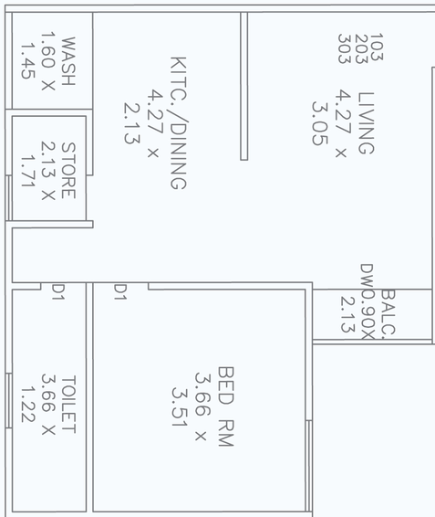 1 BHK Flat in Rudraksh Harmony in Chhani, Vadodara - Image 465610