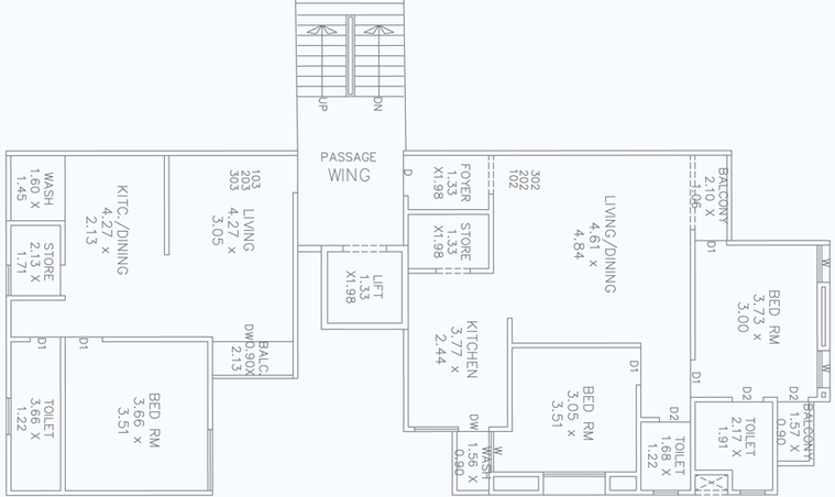 Floor Plan of Rudraksh Harmony in Chhani, Vadodara - Image 35363