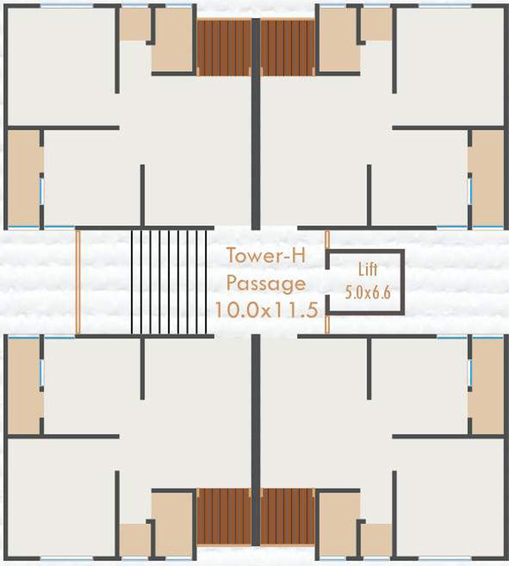 Floor Plan of Sahyog Aisha Park in Gorwa, Vadodara - Image 35522