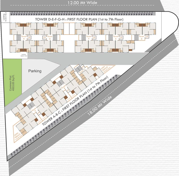 Master Plan of Sahyog Aisha Park in Gorwa, Vadodara - Image 35523