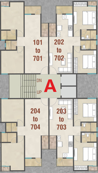 Floor Plan of Samruddhi Satvik in Tarsali, Vadodara - Image 35603