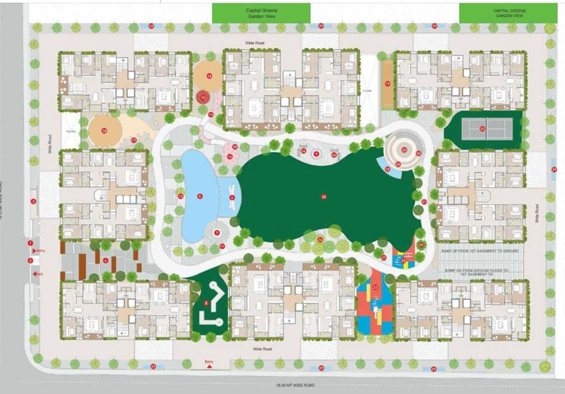 Master Plan of Roongta Green Valley in Vesu, Surat - Image 39420