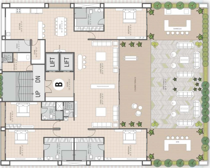 Floor Plan of Grey Spenser X Marina in Gotri Sevasi Road, Vadodara - Image 35704