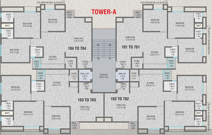 Floor Plan of Uma Silver Oak in Harni, Vadodara - Image 125243