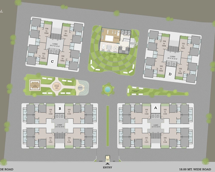 Master Plan of Raadhe Shyaam Harmony in Gotri, Vadodara - Image 37212