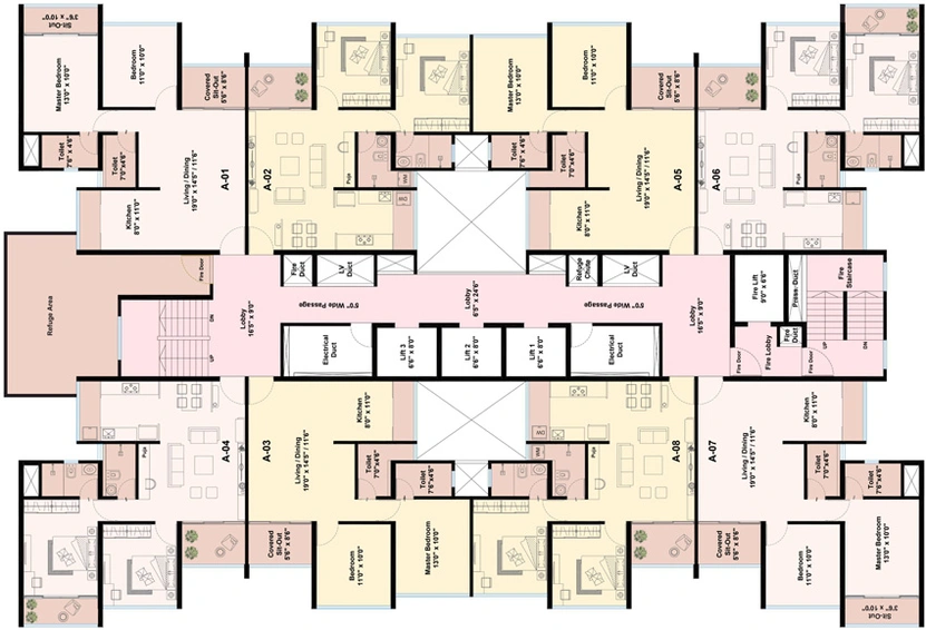 Floor Plan of Harivishva Infinia in Tathawade, Pune - Image 14290