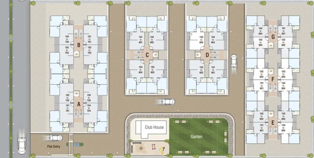 Master Plan of Yash Shivam Paradise in Makarpura, Vadodara - Image 37300