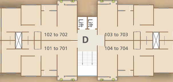 Floor Plan of Yogeshwar Swarnim Sky in Bhayli Road, Vadodara - Image 506