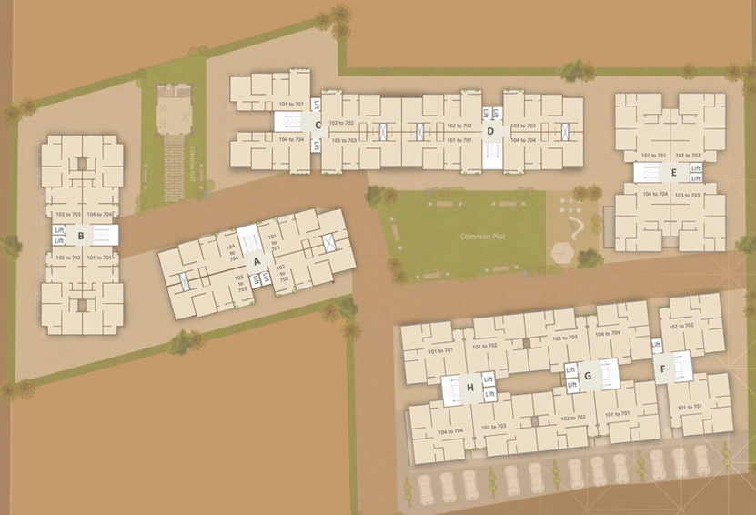 Master Plan of Yogeshwar Swarnim Sky in Bhayli Road, Vadodara - Image 507