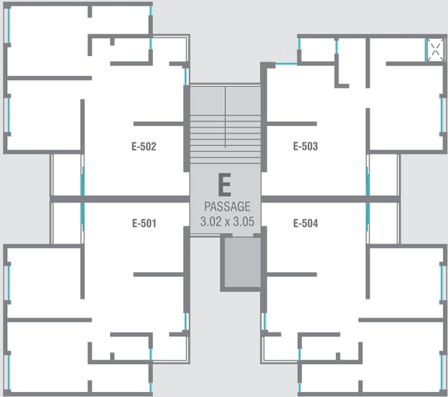 Floor Plan of Sai Samarth Residency in Sayajipura, Vadodara - Image 37367