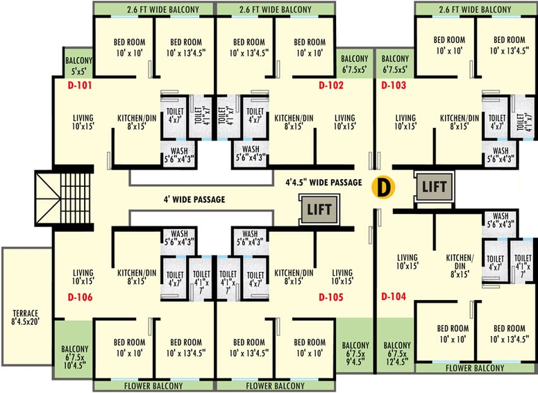 Floor Plan of Dream Villas Elite in Atladara, Vadodara - Image 37418