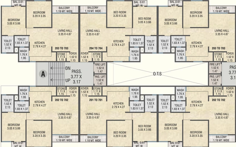 Floor Plan of Shivaay Landmark in Karadiya, Vadodara - Image 37609