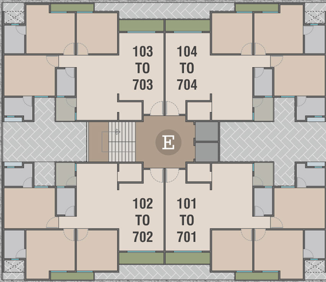 Floor Plan of Shivay Splendid in Ankhol, Vadodara - Image 37707