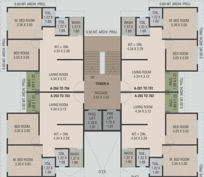 Floor Plan of Shree Prakruti Aarya in Gotri, Vadodara - Image 90277