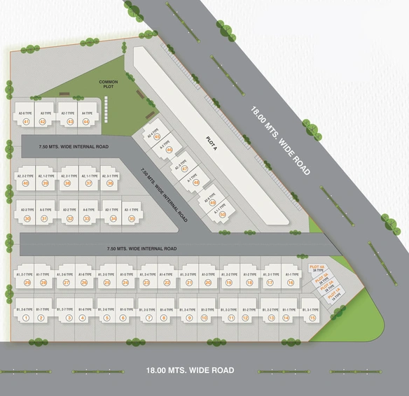 Master Plan of Shubh Sun Glory in Bill, Vadodara - Image 37942