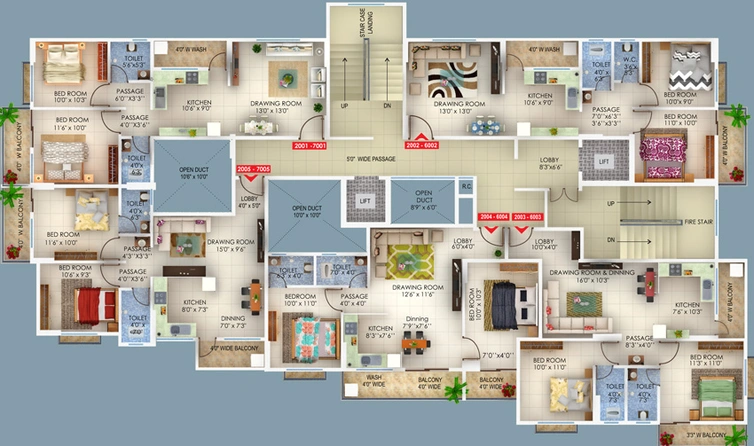 Floor Plan of Aakar Heights in Dighori, Nagpur - Image 11662