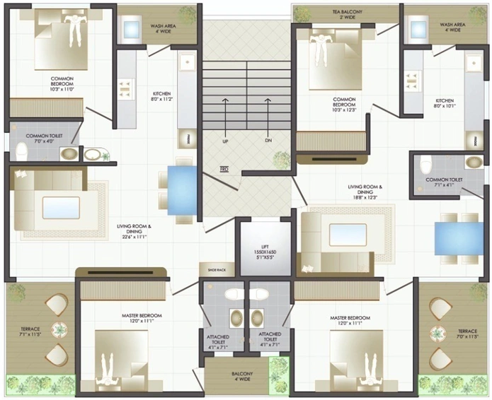 Floor Plan of Archi Devanya 2 in Somalwada, Nagpur - Image 11740