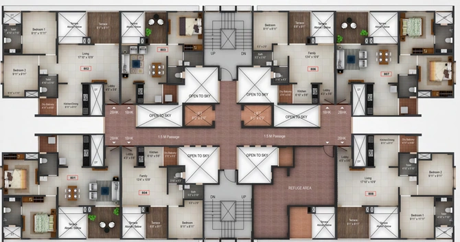 Floor Plan of Anshul Kanvas in Wagholi, Pune - Image 117408