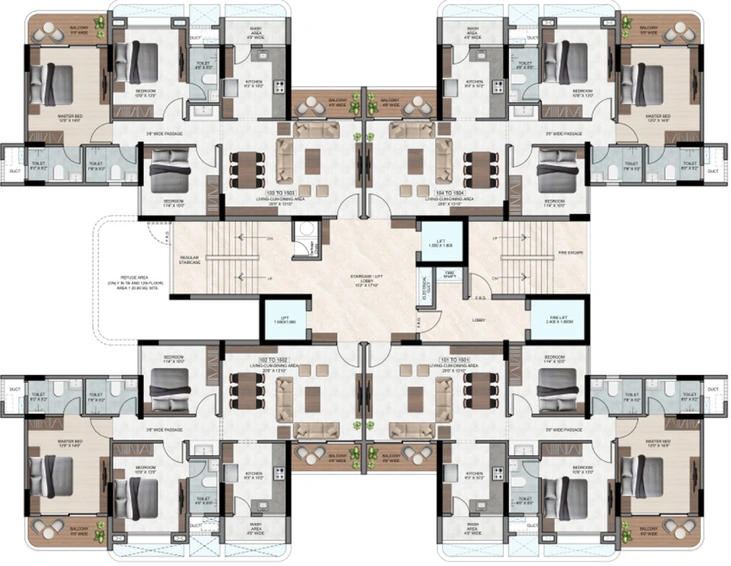 Floor Plan of Anjani Exotica in Mihan, Nagpur - Image 11767