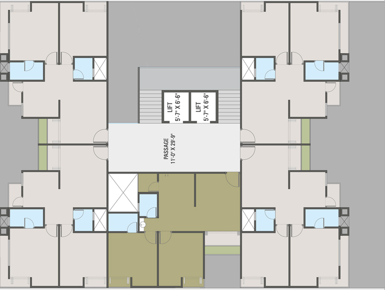 Floor Plan of Maryam Al - Hamid Heights in Gorwa, Vadodara - Image 38182