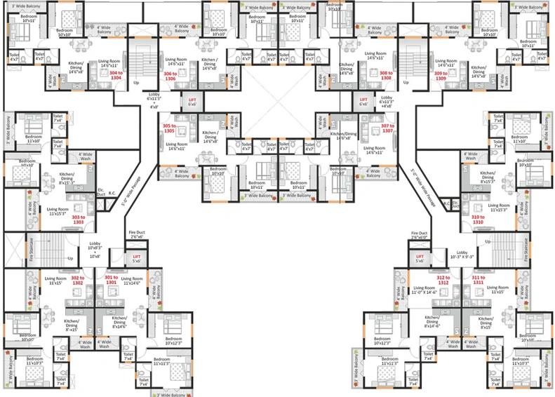 Floor Plan of Garden Homes Nagari 7 in Pipla, Nagpur - Image 11824