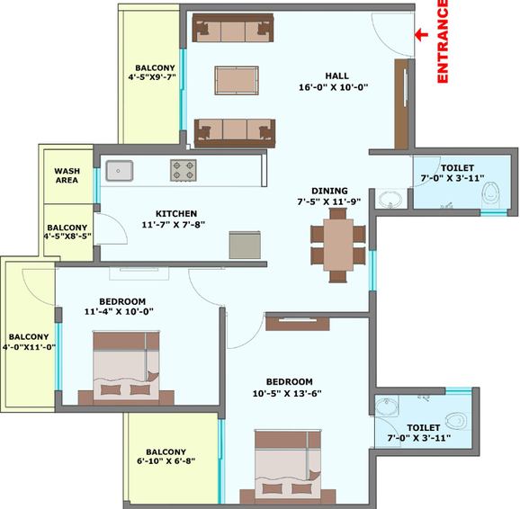 2 BHK Flat in Pyramid Gold in Besa, Nagpur - Image 422905