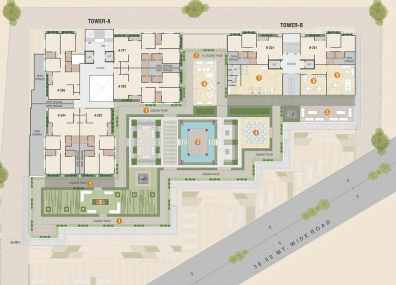Master Plan of Darshanam Twin Tower in Pratham Upvan, Vadodara - Image 38627
