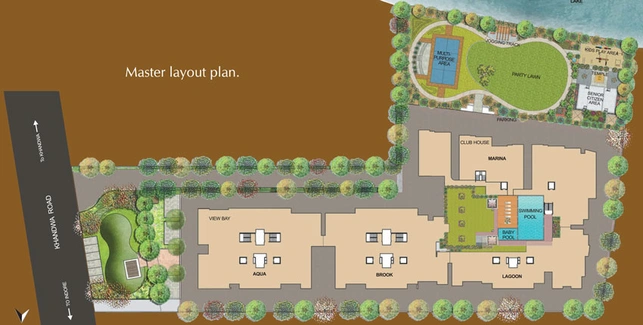Master Plan of Silver Lake Vista - The Marina in Khandwa Road, Indore - Image 50848