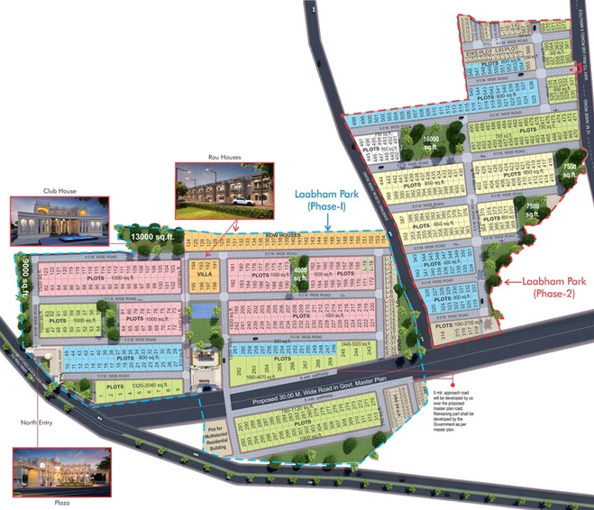 Master Plan of Laabham Park in Rangwasa, Indore - Image 513