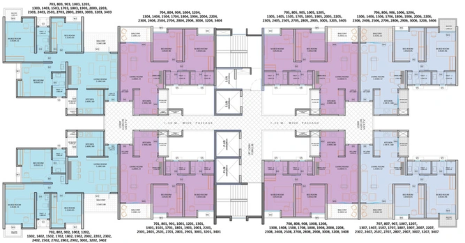 Floor Plan of Ceratec Presidential Towers in Ravet, Pune - Image 14800