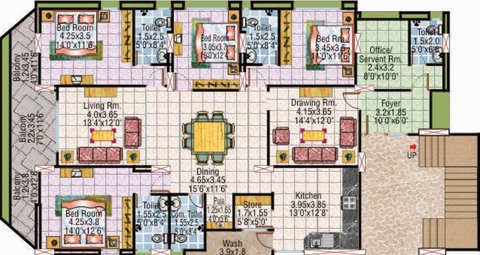 4 BHK Flat in BCM Planet in Nipania, Indore - Image 630716