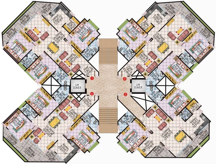 Floor Plan of BCM Planet in Nipania, Indore - Image 82247