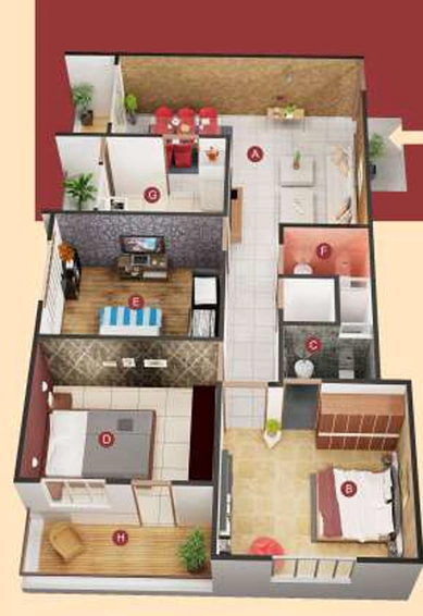 3 BHK Flat in Shree Radhe Green Park in Rajendra Nagar, Indore - Image 670919
