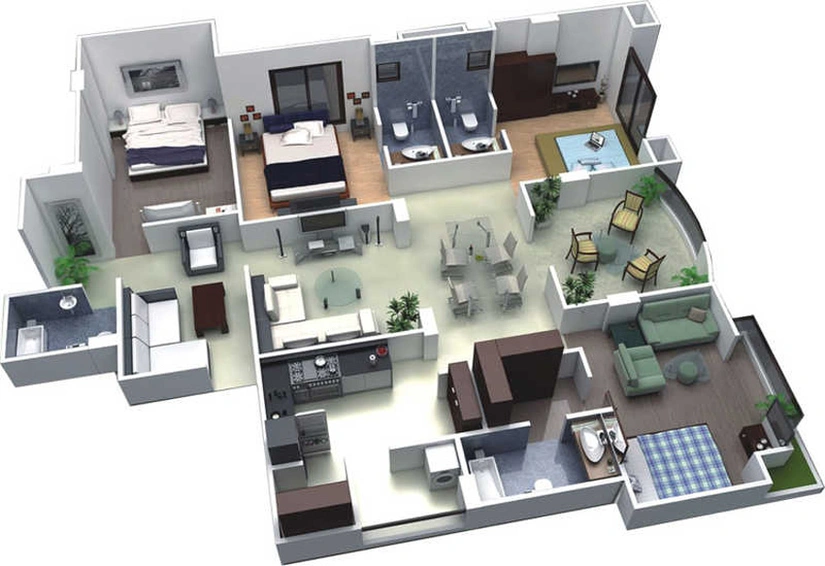 4 BHK Flat in Shikhar Balaji Skyz in Nipania, Indore - Image 195999